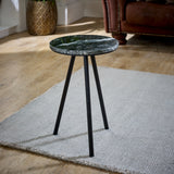 Marble Top Coffee Table Round With Metal Legs - Opal