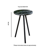 Marble Top Coffee Table Round With Metal Legs - Opal