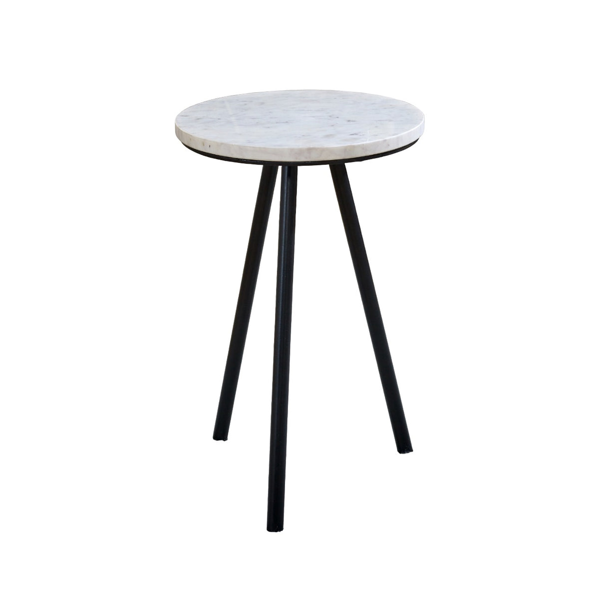 Marble Top Coffee Table Round With Metal Legs - Opal