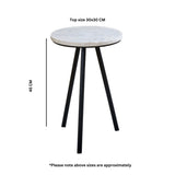 Marble Top Coffee Table Round With Metal Legs - Opal
