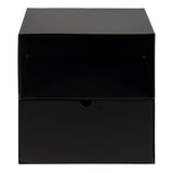 Metal Bedside Cabinet Wall Mounted With 1 Black Drawer - Joliet