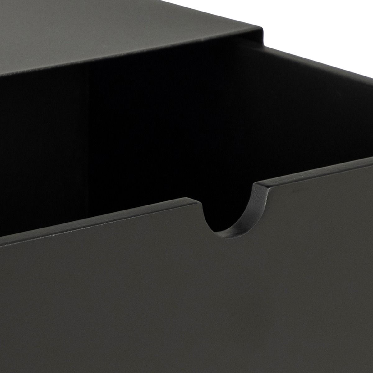 Metal Bedside Cabinet Wall Mounted With 1 Black Drawer - Joliet
