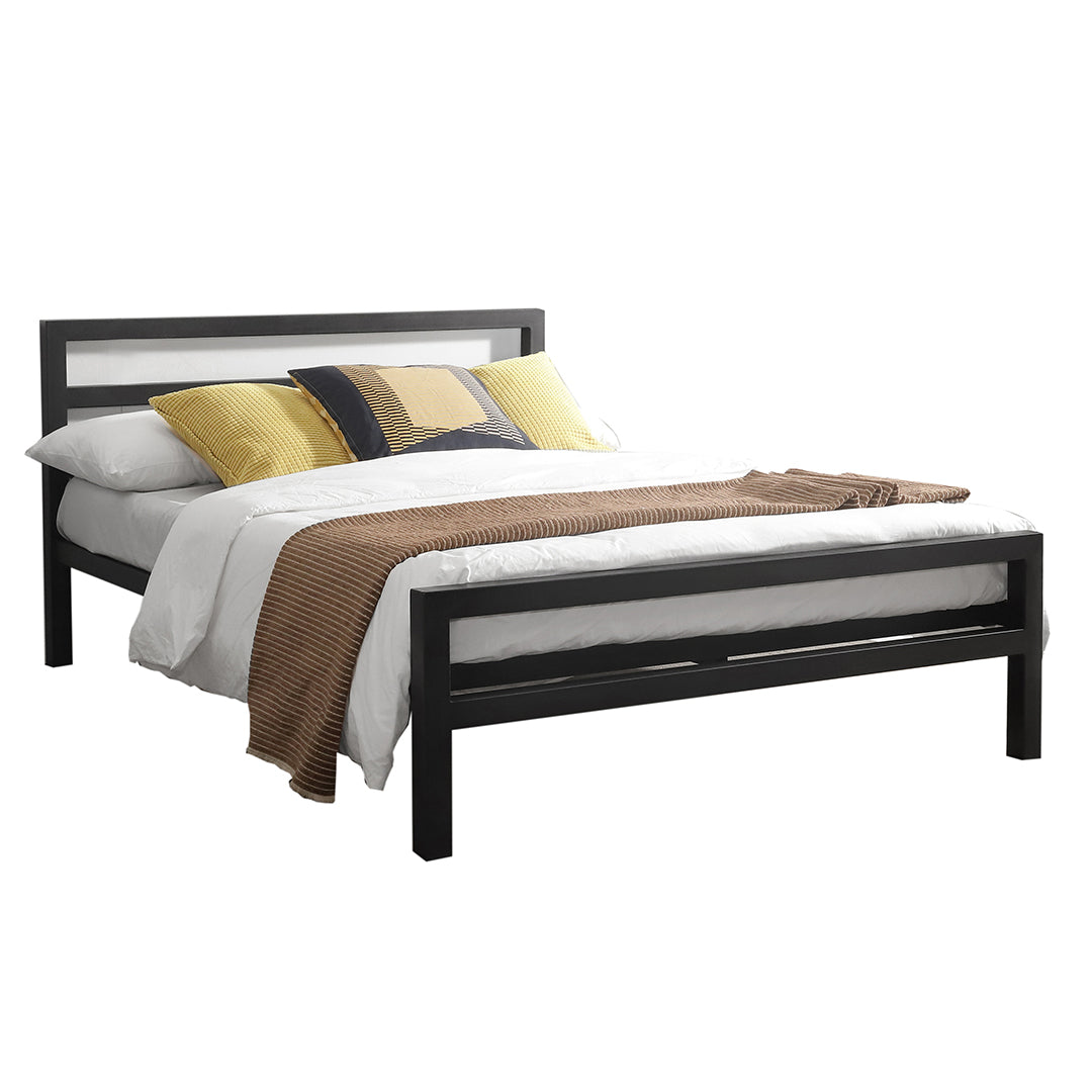 Metal Double Bed With Sprung Slatted Base - City Block