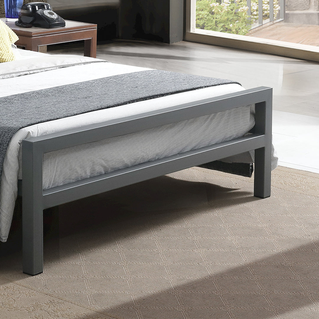 Metal Double Bed With Sprung Slatted Base - City Block