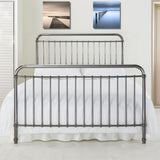 Metal Double Bed With Sprung Slatted Base - Rose