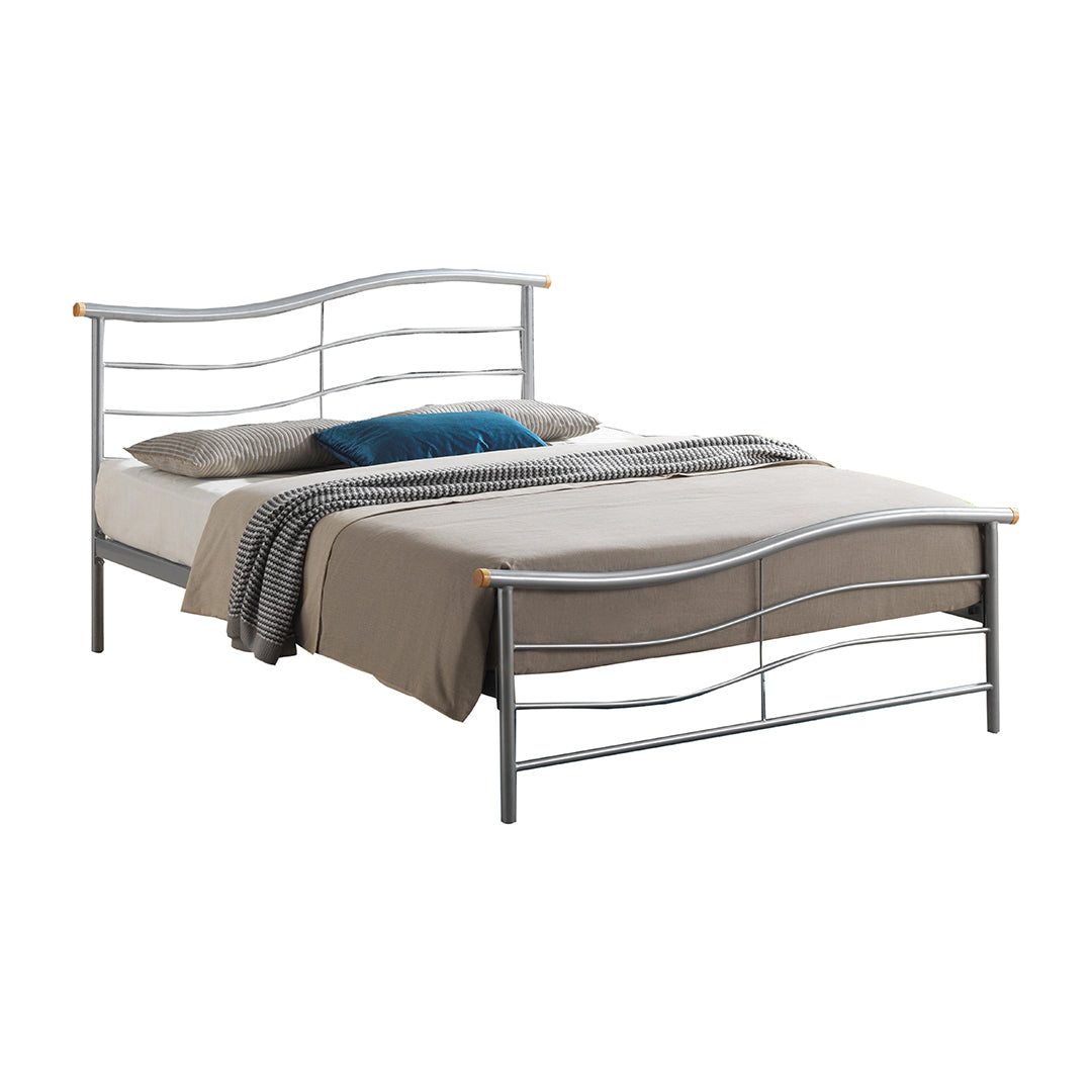 Metal Double Bed With Sprung Slatted Base - Waverley
