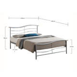 Metal Double Bed With Sprung Slatted Base - Waverley
