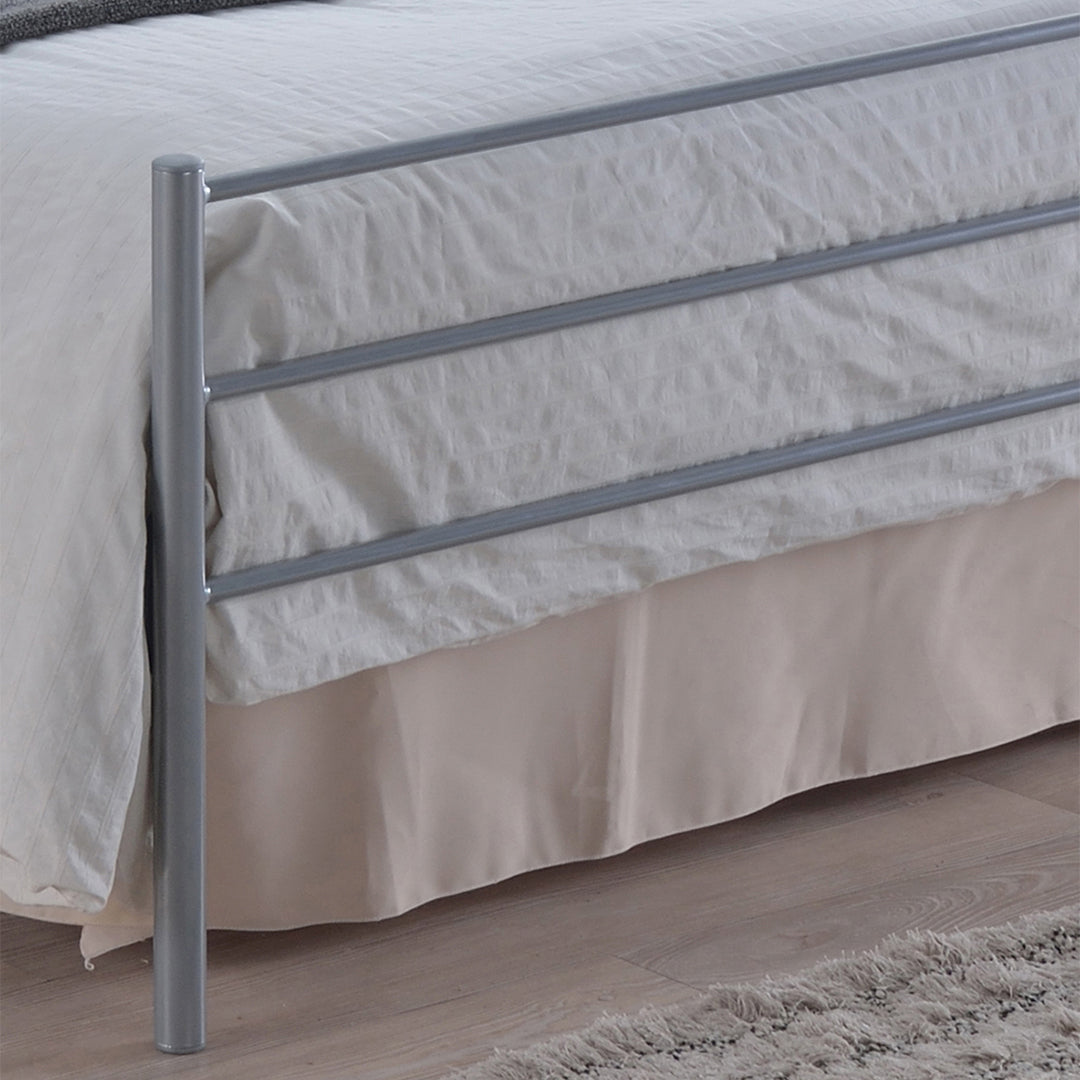 Metal Single Bed With Sprung Slatted Base - Brennington