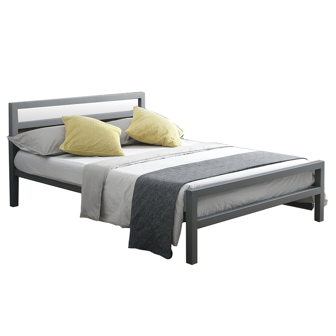 Metal Small Double Bed With Sprung Slatted Base - City Block