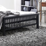 Metal Small Double Bed With Sprung Slatted Base - Meridian