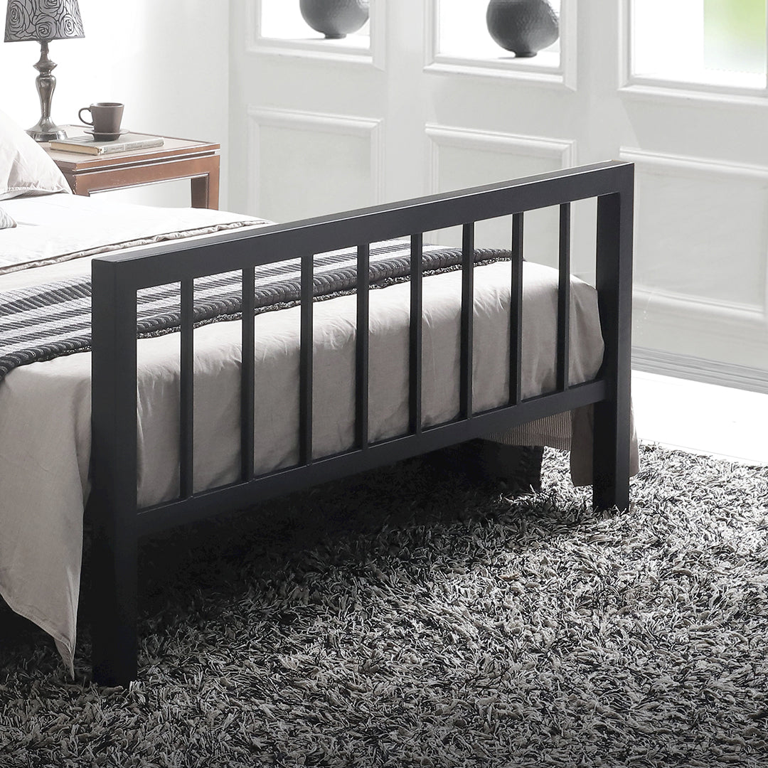 Metal Small Double Bed With Sprung Slatted Base - Metro