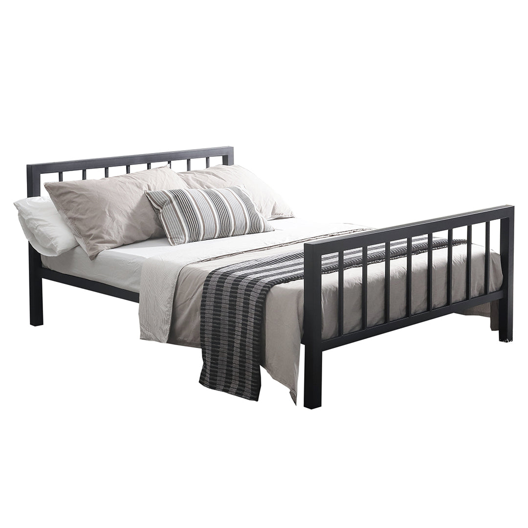 Metal Small Double Bed With Sprung Slatted Base - Metro