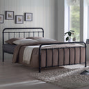 Metal Small Double Bed With Sprung Slatted Base - Miami