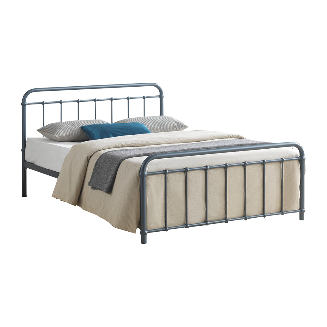 Metal Small Double Bed With Sprung Slatted Base - Miami