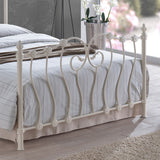 Metal Small Double Bed Victorian Style With Sprung Slatted Base - Inova