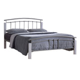 Metal Small Double Bed With Wooden Posts - Tetras