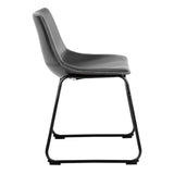Polished Marble Dining Table Round With 4 Oregon Black Dining Chairs - Heaven