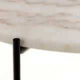 Polished Marble Stone Side Table Round Large - Avila