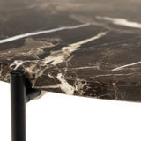Polished Marble Stone Side Table Round Large - Avila