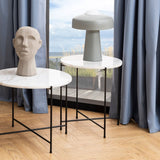 Polished Marble Stone Side Table Round Small - Avila
