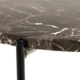 Polished Marble Stone Side Table Round Small - Avila
