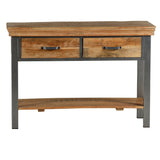Solid Acacia Wood Console Table With 2 Drawers - Metropolis