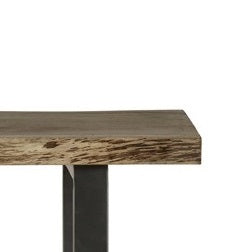 Solid Acacia Wood Dining Bench for 2 People - Baltic Live Edge