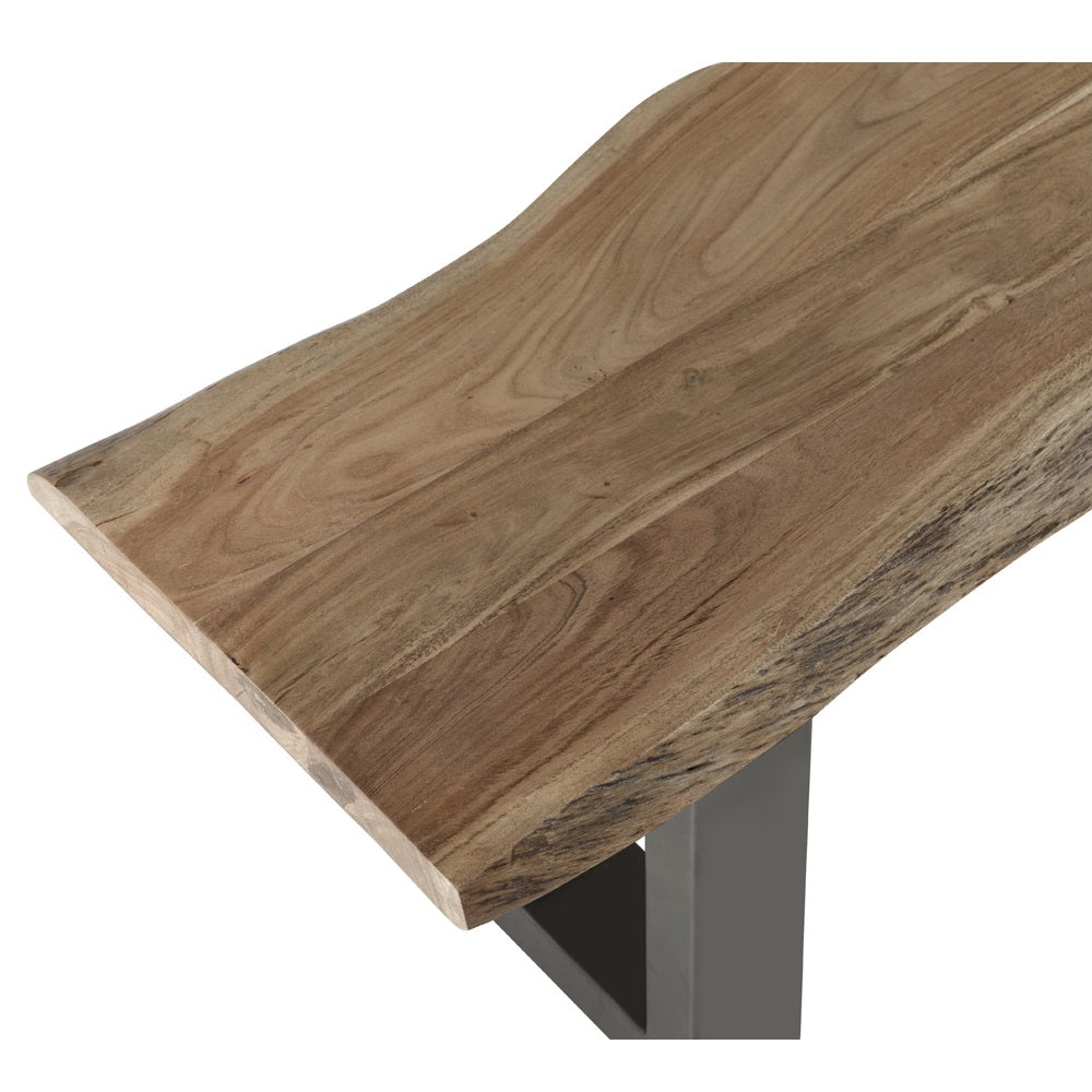 Solid Acacia Wood Dining Bench for 3 People - Baltic Live Edge