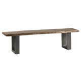 Solid Acacia Wood Dining Bench for 3 People - Baltic Live Edge