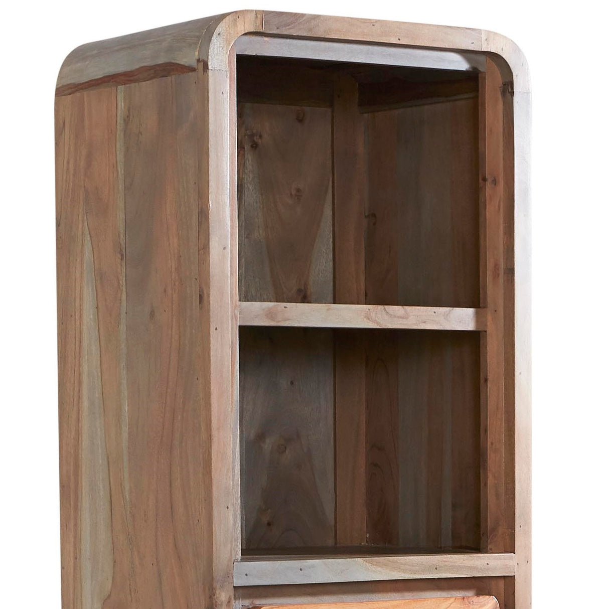 Solid Hardwood Bookcase Narrow With 1 Drawer - Aspen
