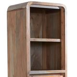 Solid Hardwood Bookcase Narrow With 1 Drawer - Aspen