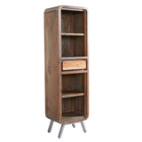 Solid Hardwood Bookcase Narrow With 1 Drawer - Aspen