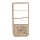Solid Hardwood Bookcase With 2 Doors And 5 Shelves - Hudson