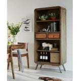 Solid Hardwood Bookcase With 2 Drawers - Aspen