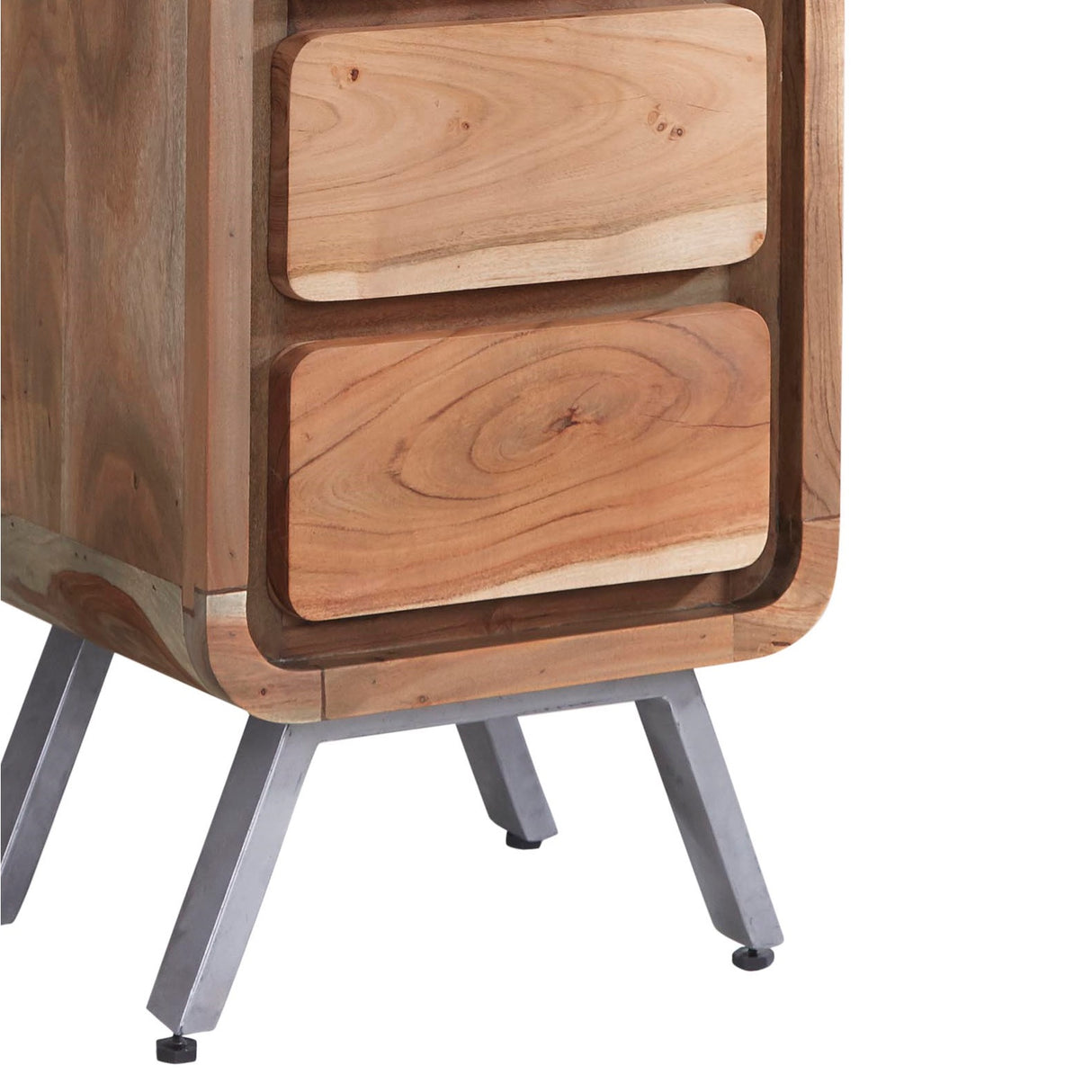 Solid Hardwood Chest Of 5 Drawers Narrow - Aspen