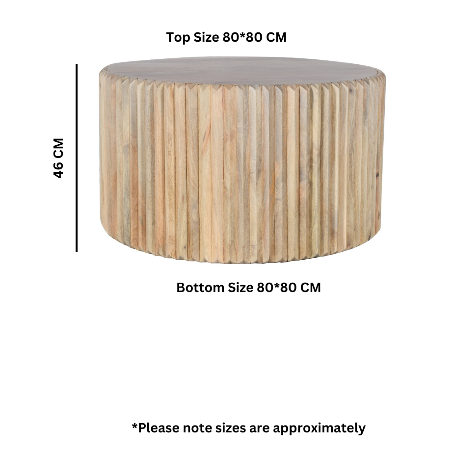 Solid Hardwood Coffee Table Round - Hudson