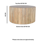 Solid Hardwood Coffee Table Round - Hudson