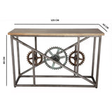 Solid Hardwood Console Table With Metal Frame - Evoke