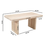 Solid Hardwood Dining Table for 6 to 8 People - Hudson