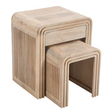 Solid Hardwood Nest Of 2 Tables With Drawer - Hudson
