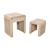 Solid Hardwood Nest Of 2 Tables With Drawer - Hudson