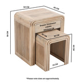 Solid Hardwood Nest Of 2 Tables With Drawer - Hudson