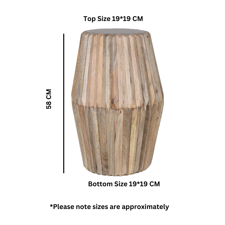 Solid Hardwood Side Table Round - Hudson