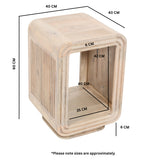 Solid Hardwood Side Table Square - Hudson