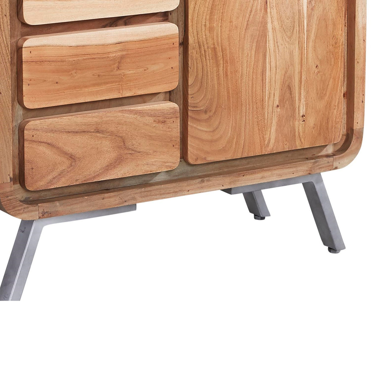 Solid Hardwood Sideboard With 1 Door And 4 Drawers - Aspen