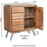 Solid Hardwood Sideboard With 1 Door And 4 Drawers - Aspen