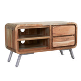 Solid Hardwood TV Stand With 2 Drawers - Aspen