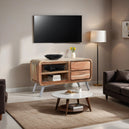 Solid Hardwood TV Stand With 2 Drawers - Aspen