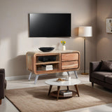 Solid Hardwood TV Stand With 2 Drawers - Aspen