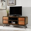 Solid Hardwood TV Stand With 4 Drawers - Aspen